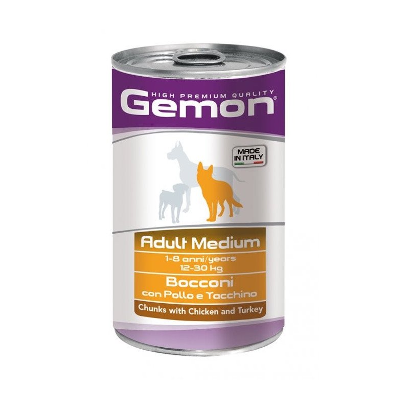 Monge Gemon Dog Adult Medium Bocconi Pollo Tacchino 1250 Gr