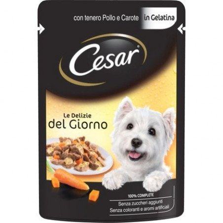 Cesar Bustina Delizie del Giorno con Pollo e Carote in Gelatina 100 Gr