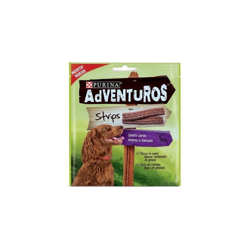 Snack Purina Adventuros Strips Cervo 90 Gr