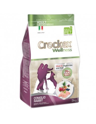 Crockex Wellness Cane Adult Medium Maxi Coniglio Kg 12