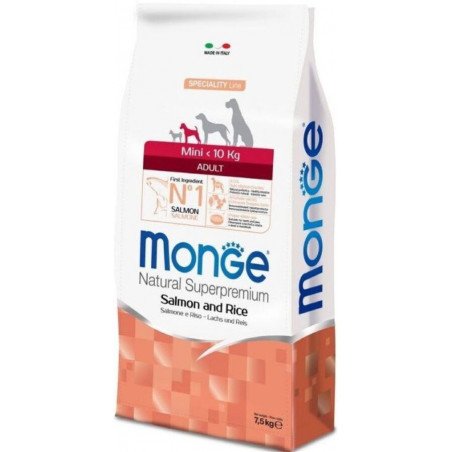 Monge Natural Superpremium Dog Mini Adult Salmone Riso 7,5 Kg