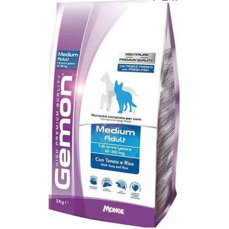 Monge Gemon Dog Medium Adult Tonno Riso 15 Kg