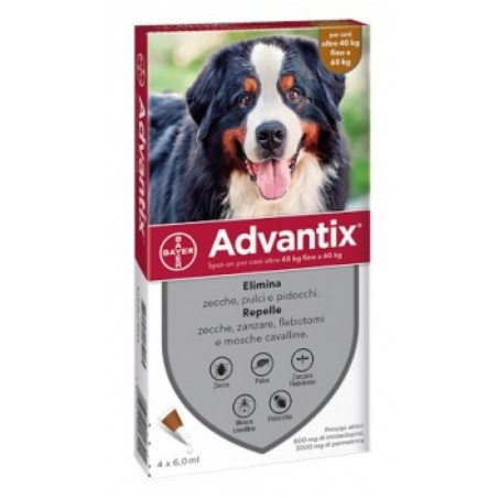Advantix Spot On 6 Ml x 4 Pipette 40-60 Kg