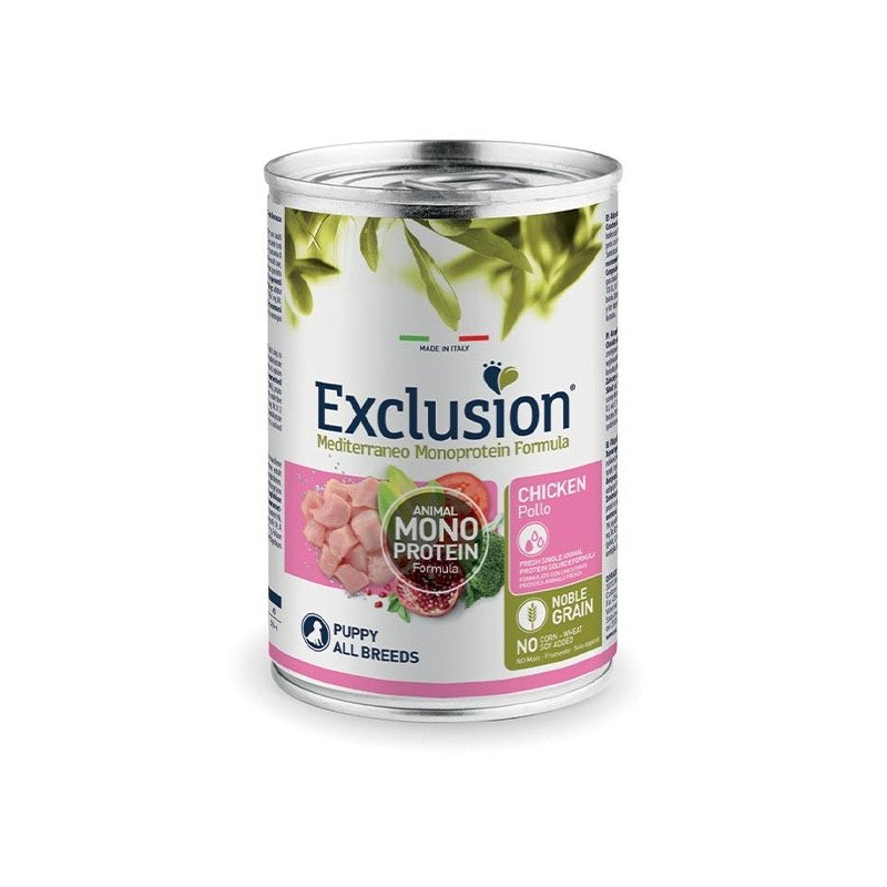 Exclusion Mediterraneo Dog Puppy Pollo 400 Gr