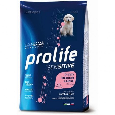 Prolife Sensitive Puppy Medium Large Agnello e Riso 10 Kg