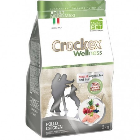 Crockex Wellness Cane Adult Medium Maxi Pollo Fresco 3 Kg