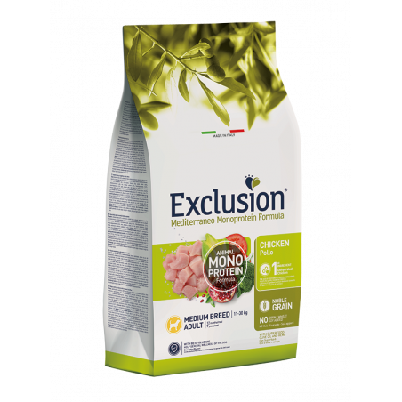 Exclusion Mediterraneo Adult Medium Breed Pollo 12 Kg