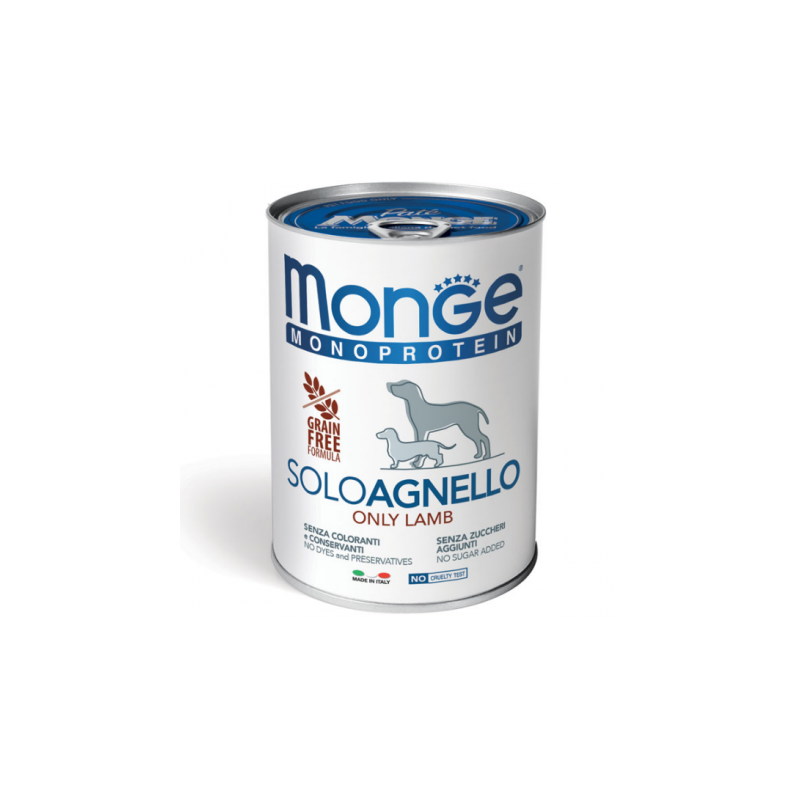 Monge Cane 100% Solo Agnello 400 Gr