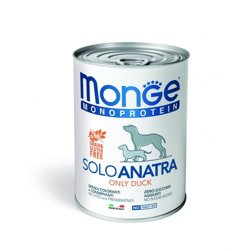Monge Cane 100% Solo Anatra 400 Gr
