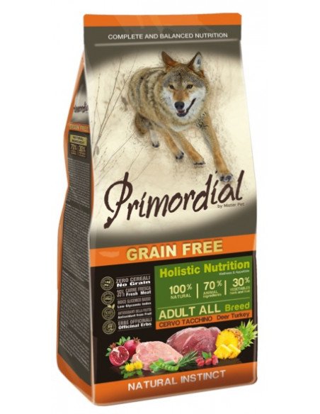 Primordial Grain Free Cane Adult Cervo E Tacchino Kg 2