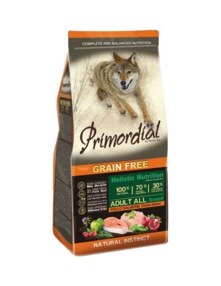 Primordial Grain Free Cane Adult Pollo E Salmone Kg 12