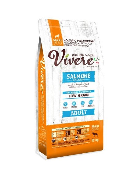 Vivere Low Grain Adult Gluten Free Salmone Maxi 12 kg