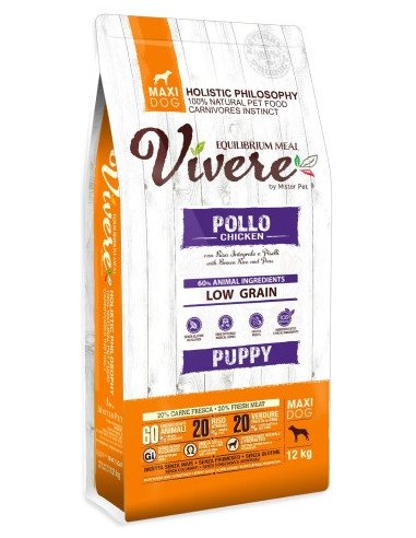 Vivere Low Grain Puppy Gluten Free Pollo Maxi 12 kg