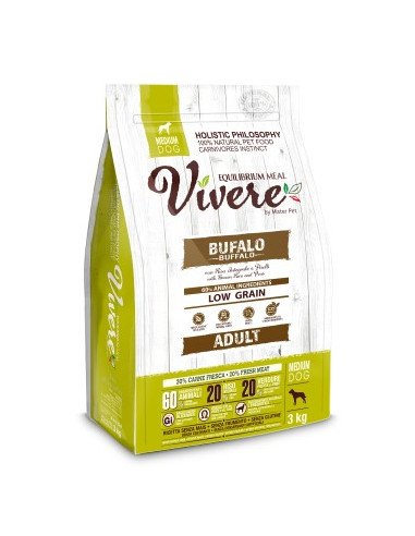 Vivere Low Grain Adult Gluten Free Bufalo Medium 3 kg