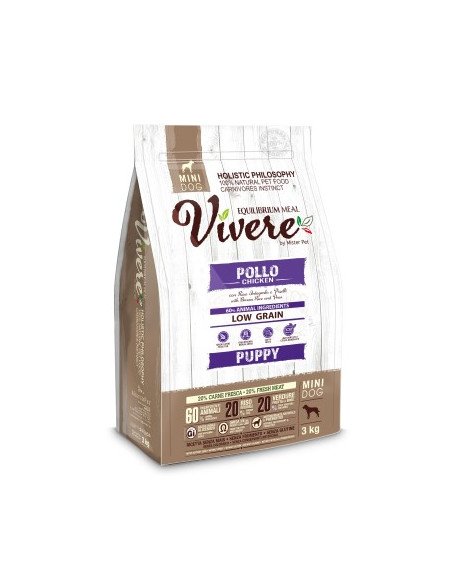 Vivere Low Grain Puppy Gluten Free Pollo Mini 3 kg