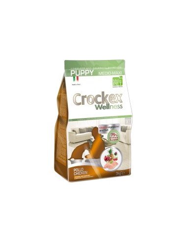 Crockex Wellness Cane Puppy Medio E Maxi Pollo E Frutta Kg 12