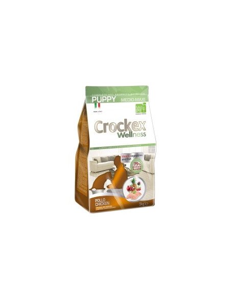 Crockex Wellness Cane Puppy Medio E Maxi Pollo E Frutta Kg 12