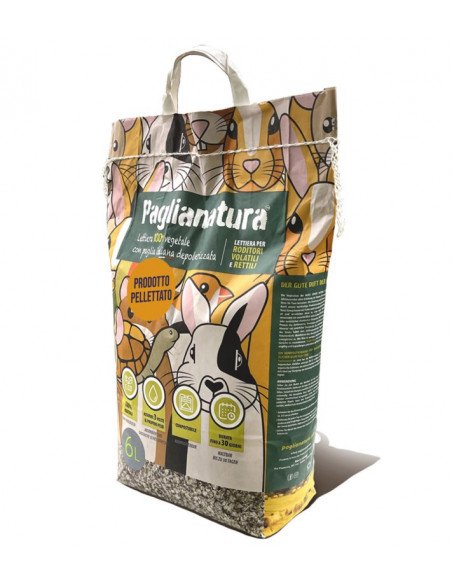 Paglianatura Lettiera Vegetale Per Roditori Volatili E Rettili Pellet 3 kg