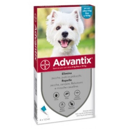 Advantix Spot On 1 Ml x 4 Pipette 4-10 Kg