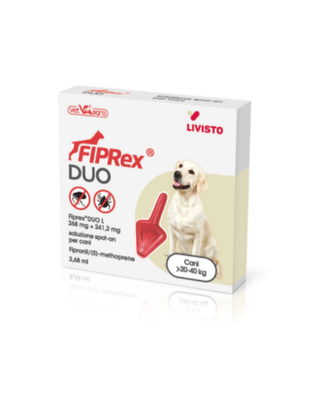 Fiprex Duo Soluzione Spot-on per Cani 20-40 Kg L 1 Pipetta