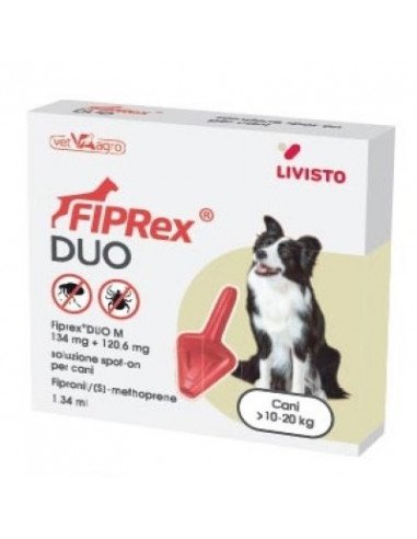 Fiprex Duo Soluzione Spot-on Tg. M 10-20 Kg 1 Pipetta