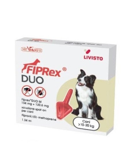 Fiprex Duo Soluzione Spot-on Tg. M 10-20 Kg 1 Pipetta