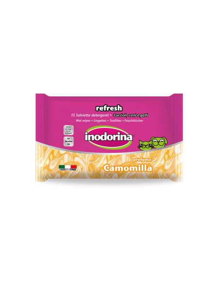 Inodorina salviette per cani Refresh Camomilla 15 Pz