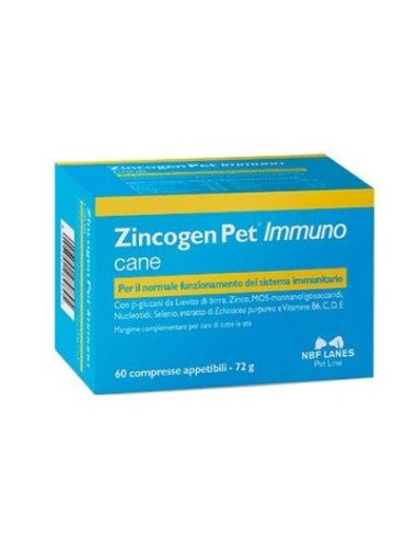 Nbf Lanes  Zincogen Pet Immuno Cane e Gatto 60 Cpr