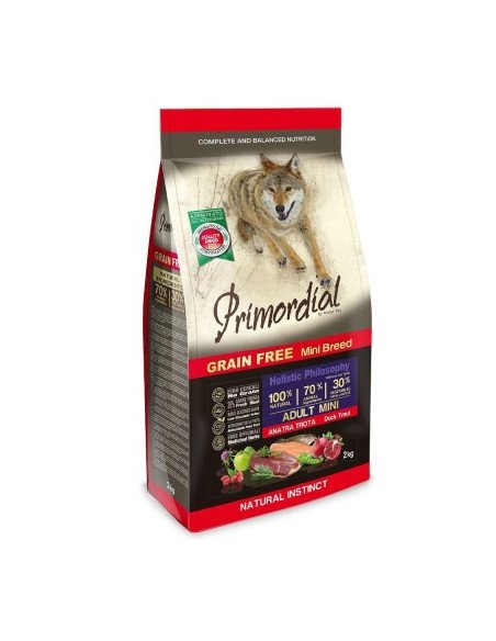 Primordial Grain Free Cane Adult Mini Anatra e Trota Kg 6
