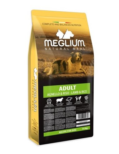 Meglium Cane Adult Sensitive Agnello e Riso Kg 14