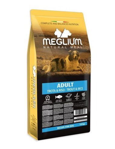 Meglium Cane Adult Sensitive Trota e Riso Kg 14