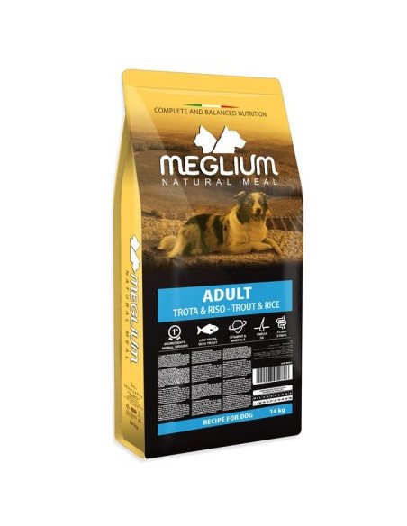 Meglium Cane Adult Sensitive Trota e Riso Kg 14