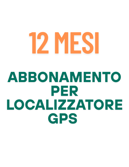 Abbonamento Per Localizzatore GPS Validità 12 mesi